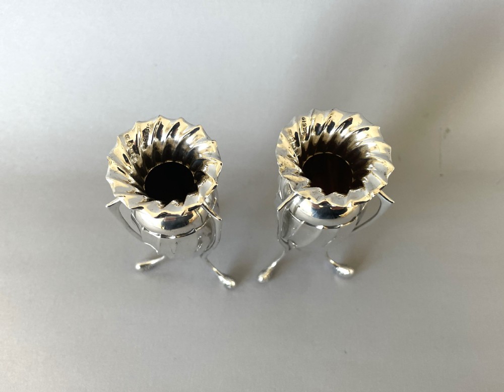 A lovely pair of Victorian silver bud vases View IV