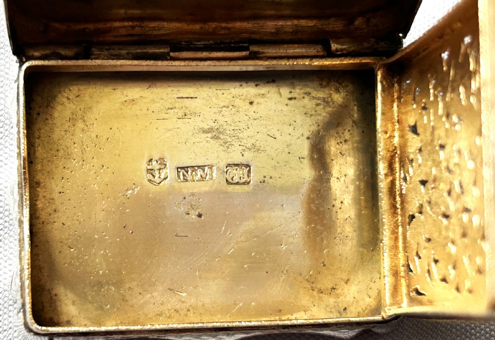 A superb Nathaniel Mills silver gilt vinaigrette View X