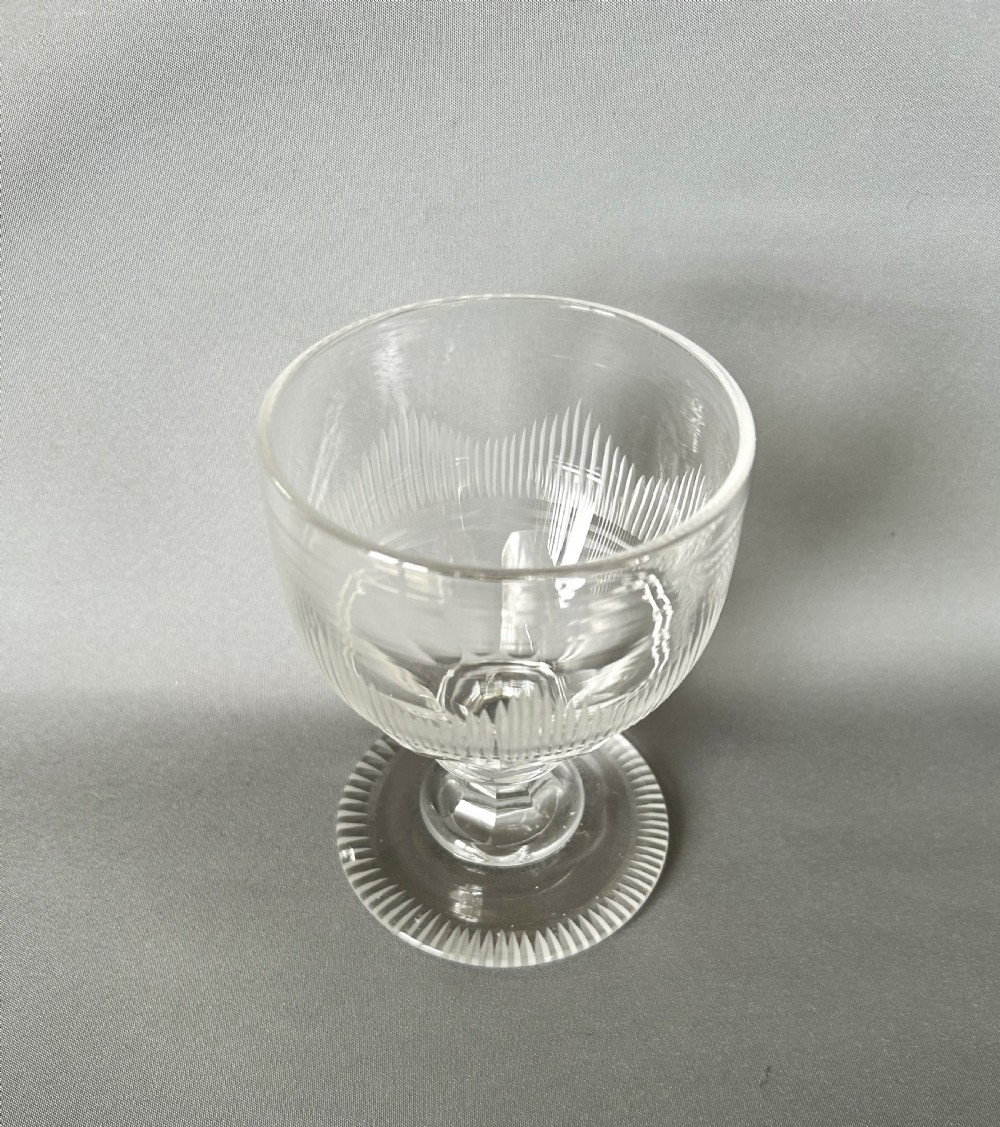 A substantial Georgian blaze cut rummer View II