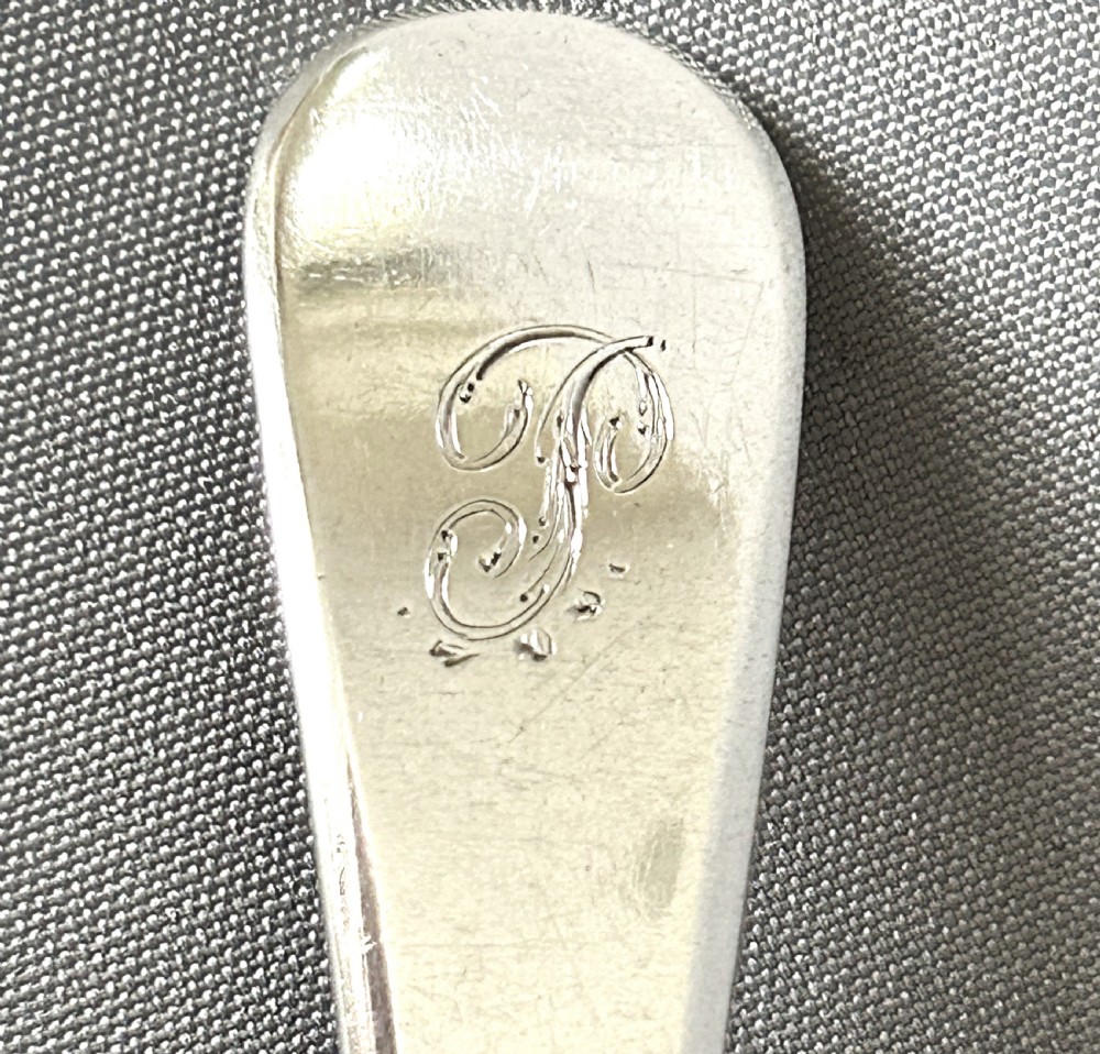 A fabulous 18th Century Newcastle silver table spoon View II