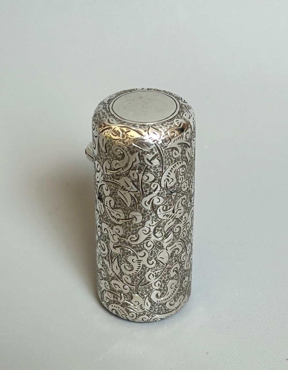 A superb Victorian all silver scent bottle by Sampson Morden