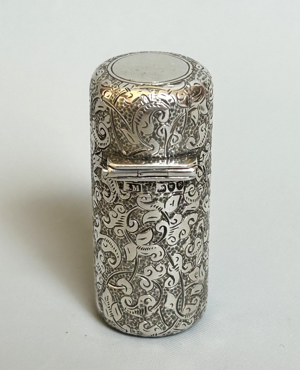 A superb Victorian all silver scent bottle by Sampson Morden View III