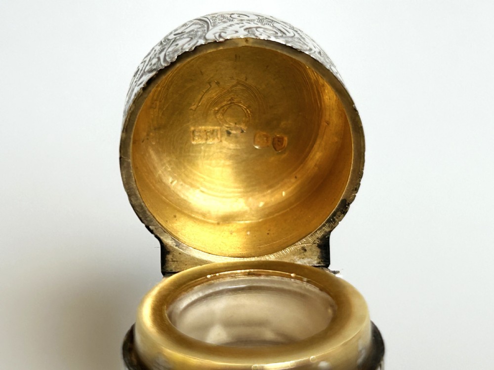 A superb Victorian all silver scent bottle by Sampson Morden View VII