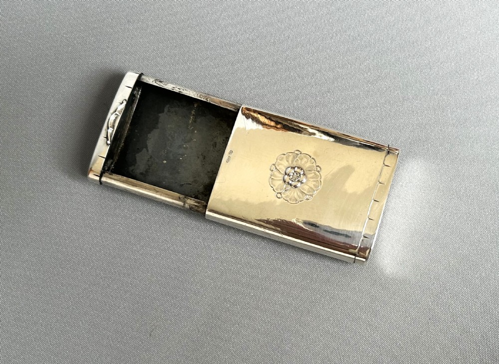 A fabulous Arts & Crafts Georg Jensen sliding vesta View VIII