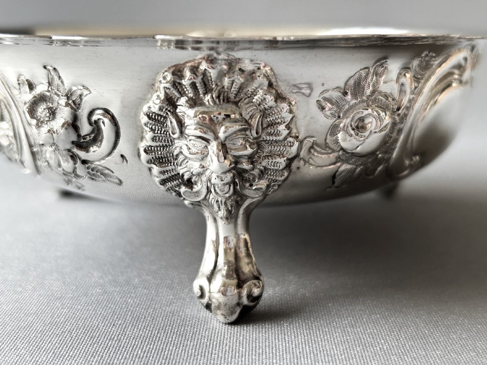 A gorgeous Victorian repousse silver bowl View III