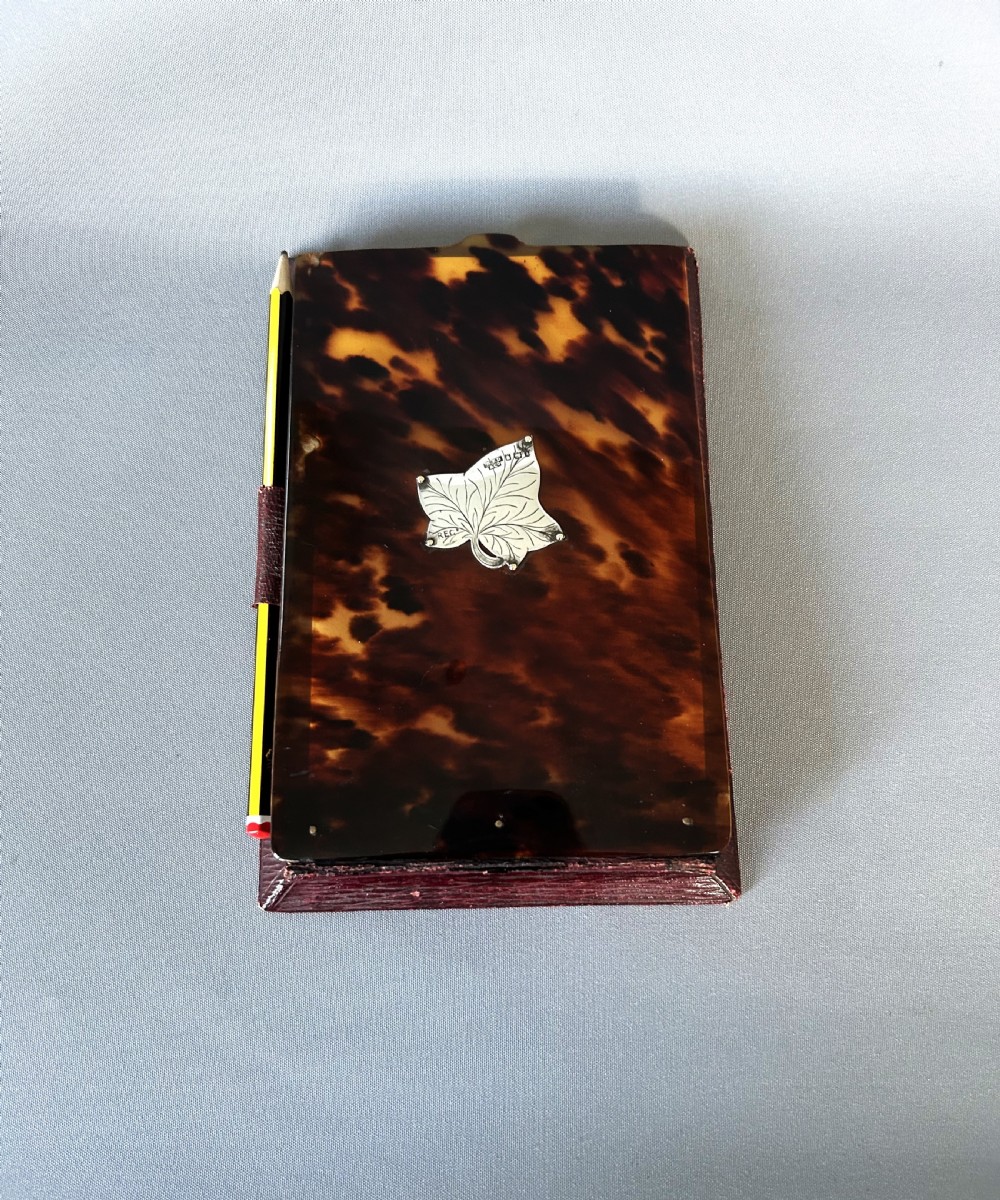 A gorgeous silver & tortoiseshell desk notebook View II