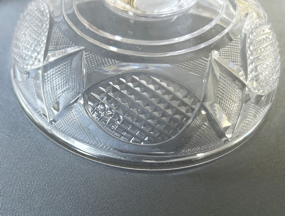 A fabulous early Victorian 3 part cut glass butter dish View VII