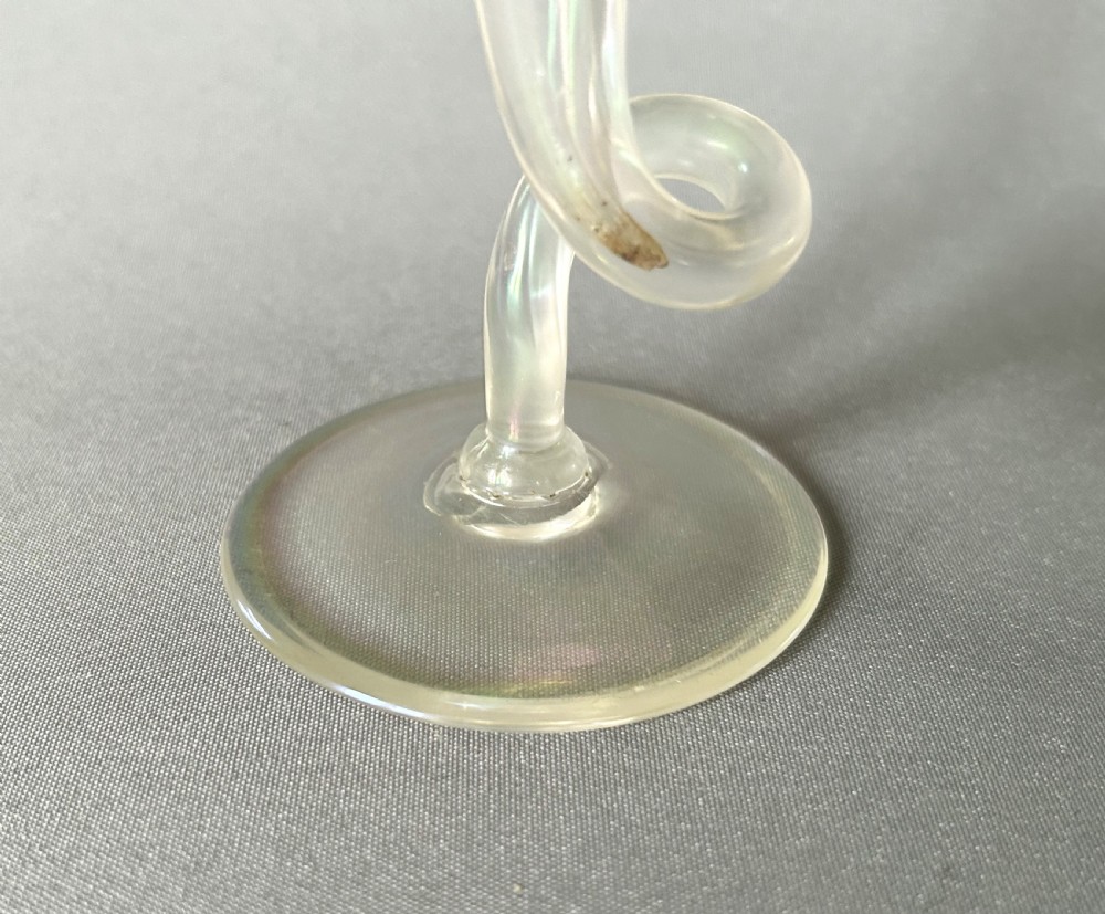 An Art Nouveau iridescent glass posy vase View IV
