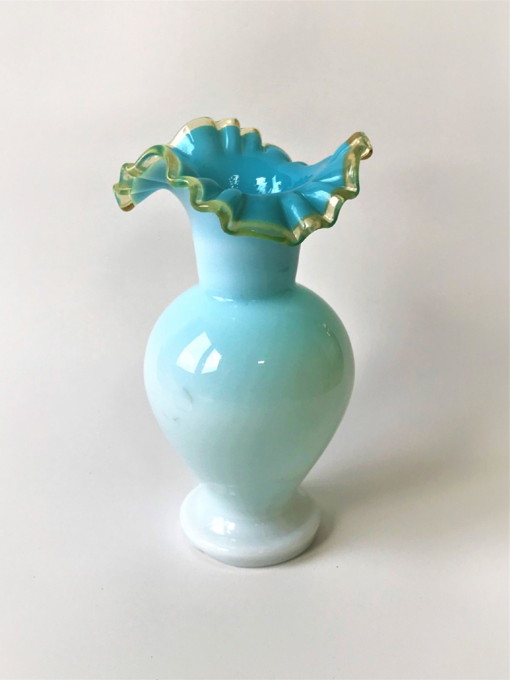 Gorgeous Late Victorian opaline posy vase