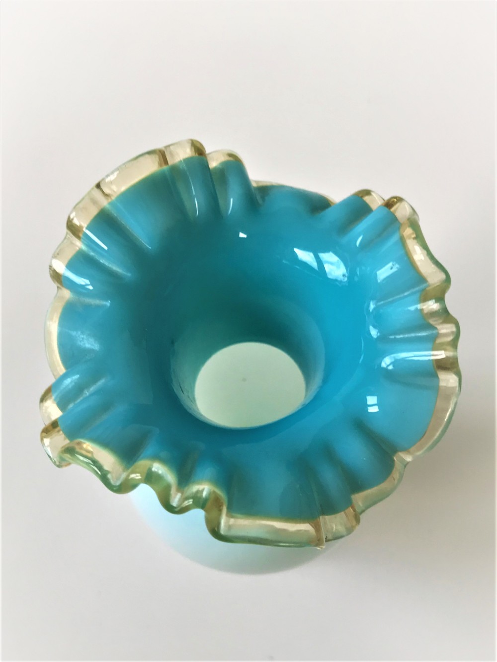 Gorgeous Late Victorian opaline posy vase View IV
