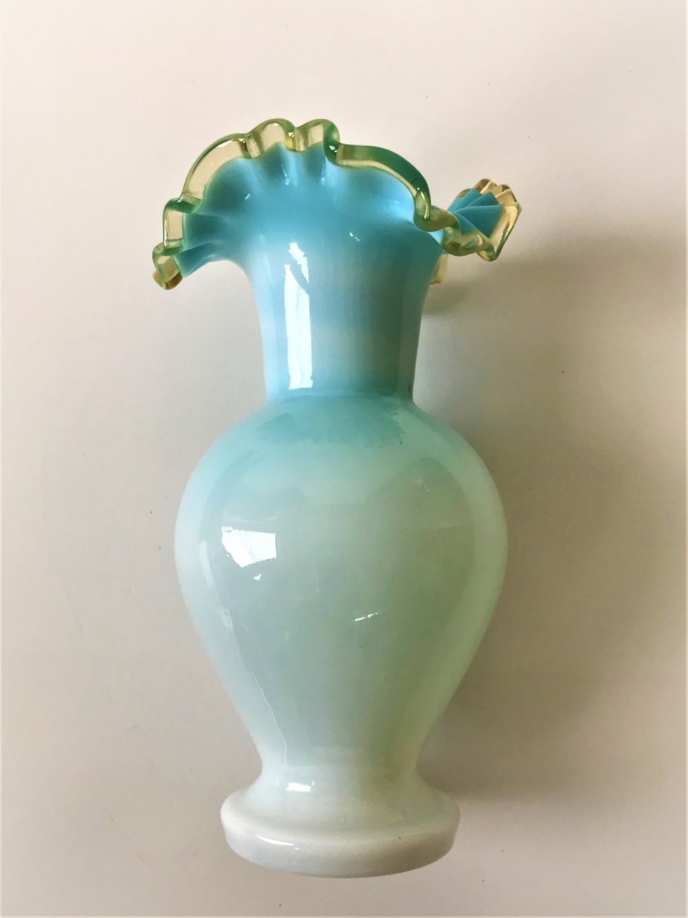 Gorgeous Late Victorian opaline posy vase View V