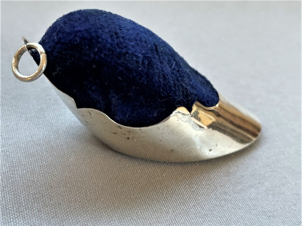 A rare Victorian silver 'hoof' pin cushion View IV