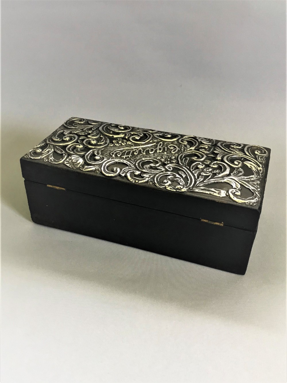 A superb Edwardian silver mounted table cigarette box View IV
