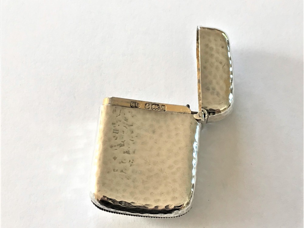 A late Victorian Arts & Crafts silver vesta View IV
