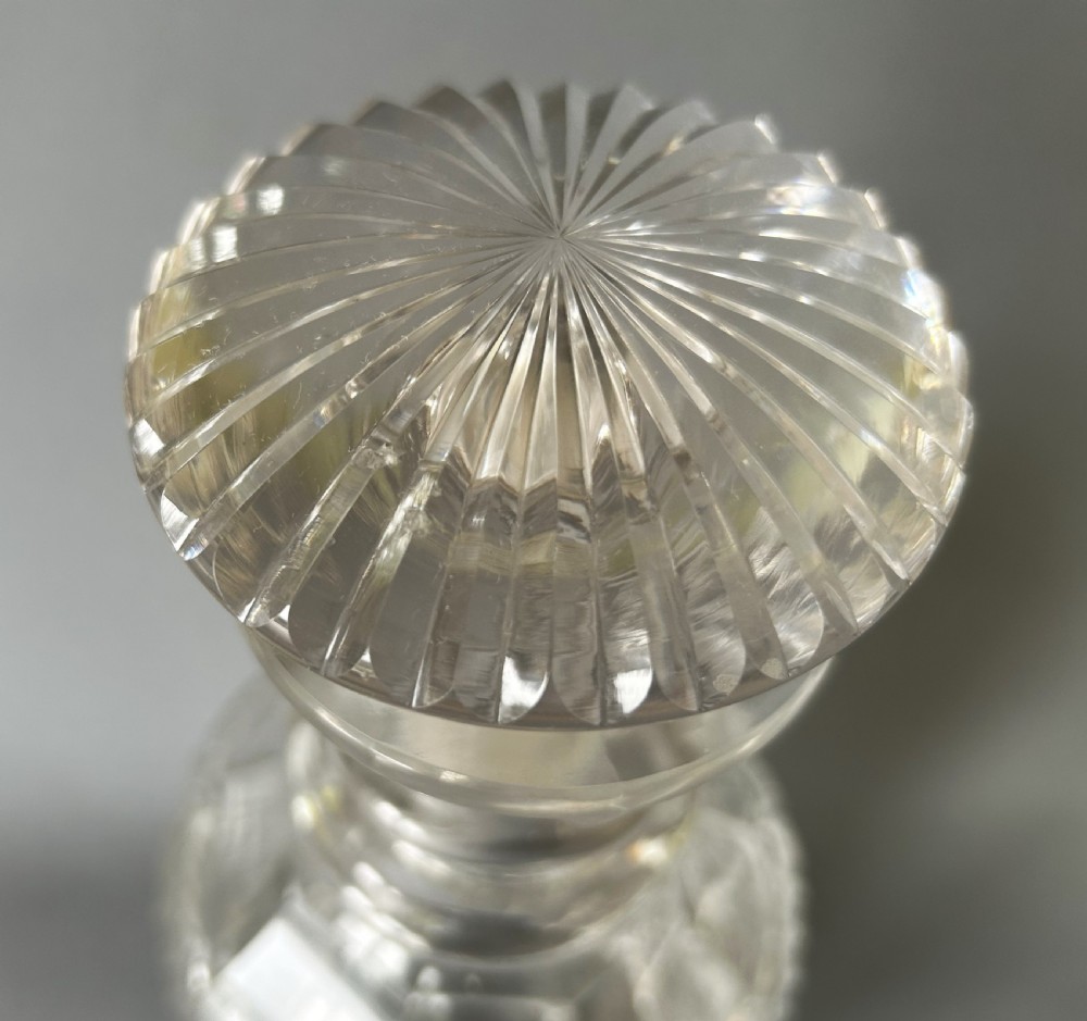 A handsome full sized Victorian cut glass decanter View VIII