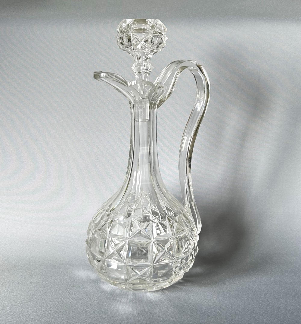 An imposing large Victorian cut glass claret jug