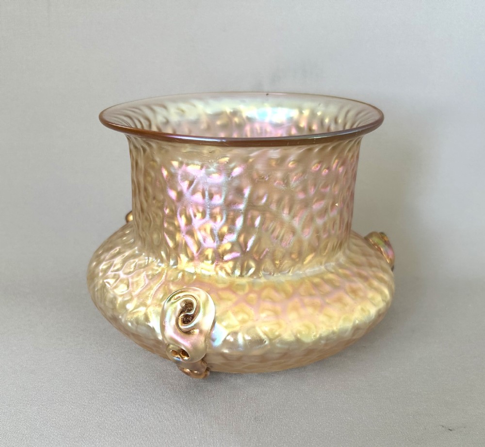 A fabulous iridescent Kralik Martele Art Nouveau vase