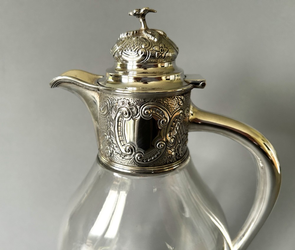 An elegant Victorian silver mounted claret jug View III
