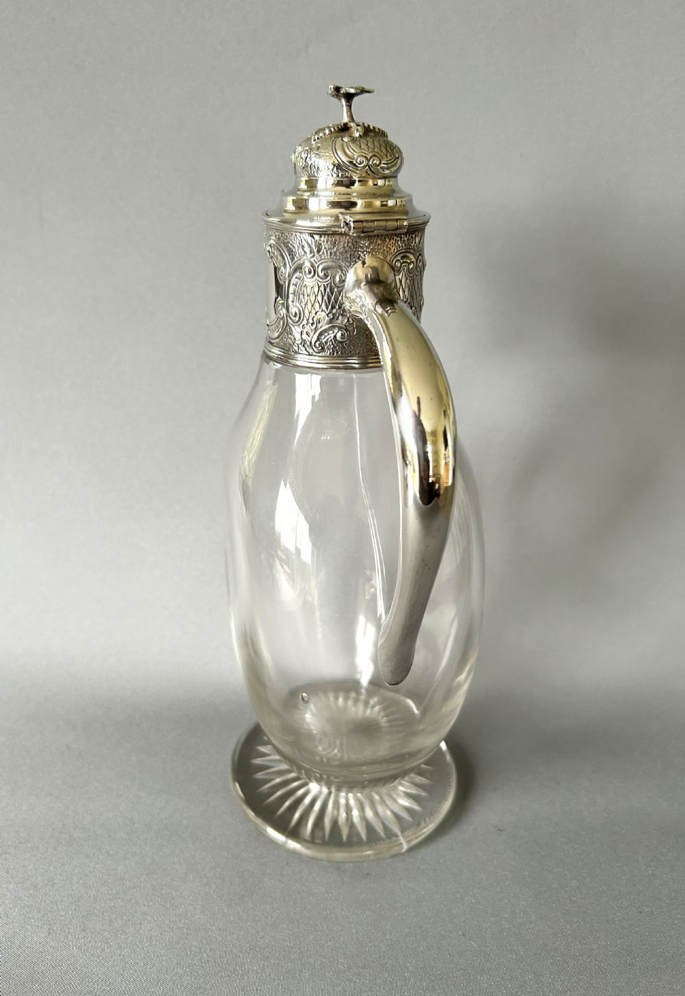 An elegant Victorian silver mounted claret jug View IV