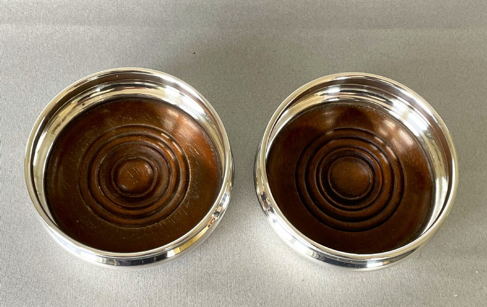 A Fine Pair Of Edwardian Individual Silver Coasters View III