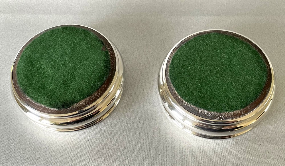 A Fine Pair Of Edwardian Individual Silver Coasters View IV