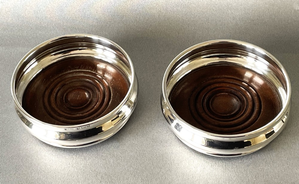 A Fine Pair Of Edwardian Individual Silver Coasters View VI