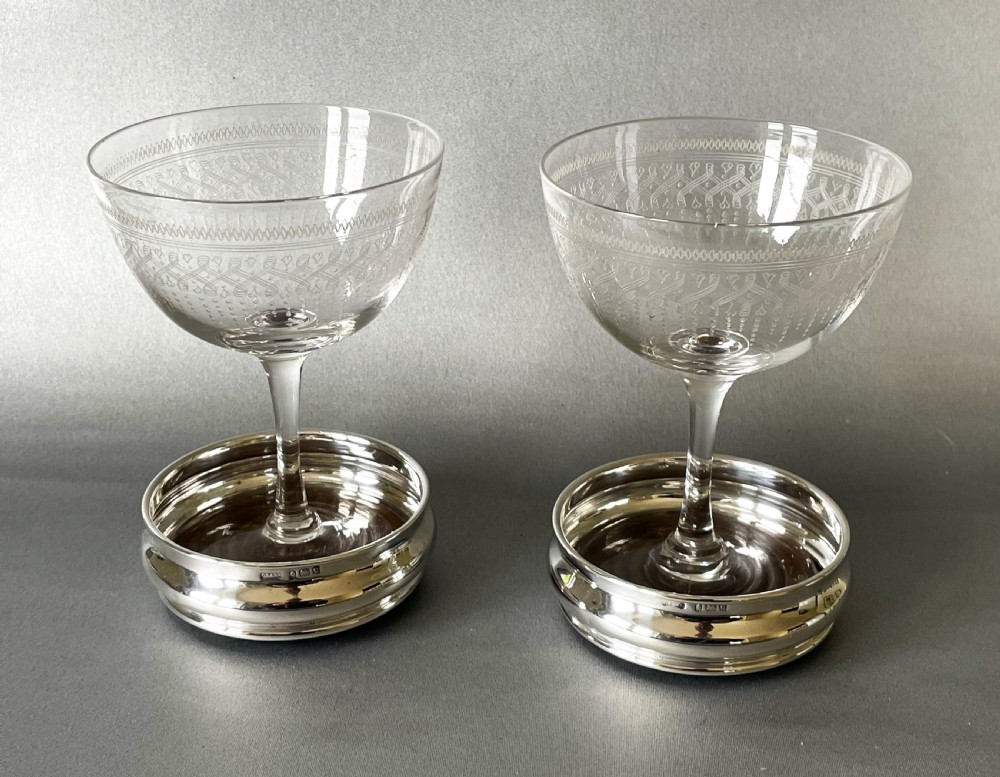 A Fine Pair Of Edwardian Individual Silver Coasters View VII