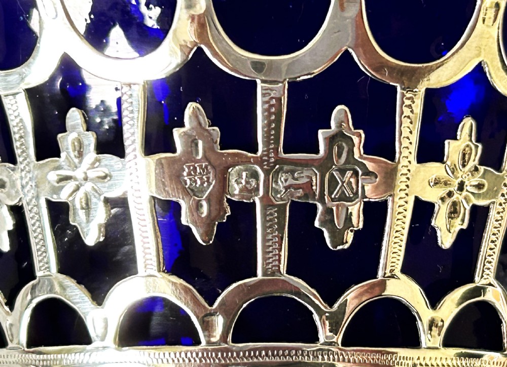 A late Victorian silver swing handled basket View VII