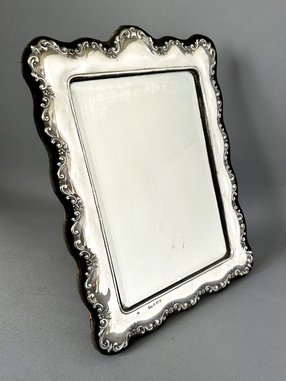 A handsome Edwardian silver table mirror View VII