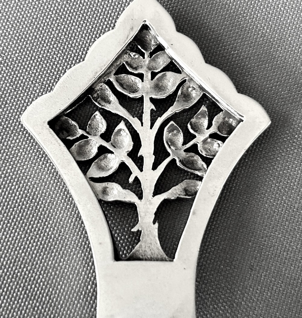 A Rare Arts & Crafts 'Tree of life' silver caddy spoon View V