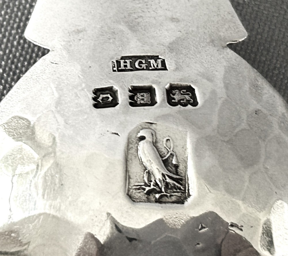 A Rare Arts & Crafts 'Tree of life' silver caddy spoon View VI