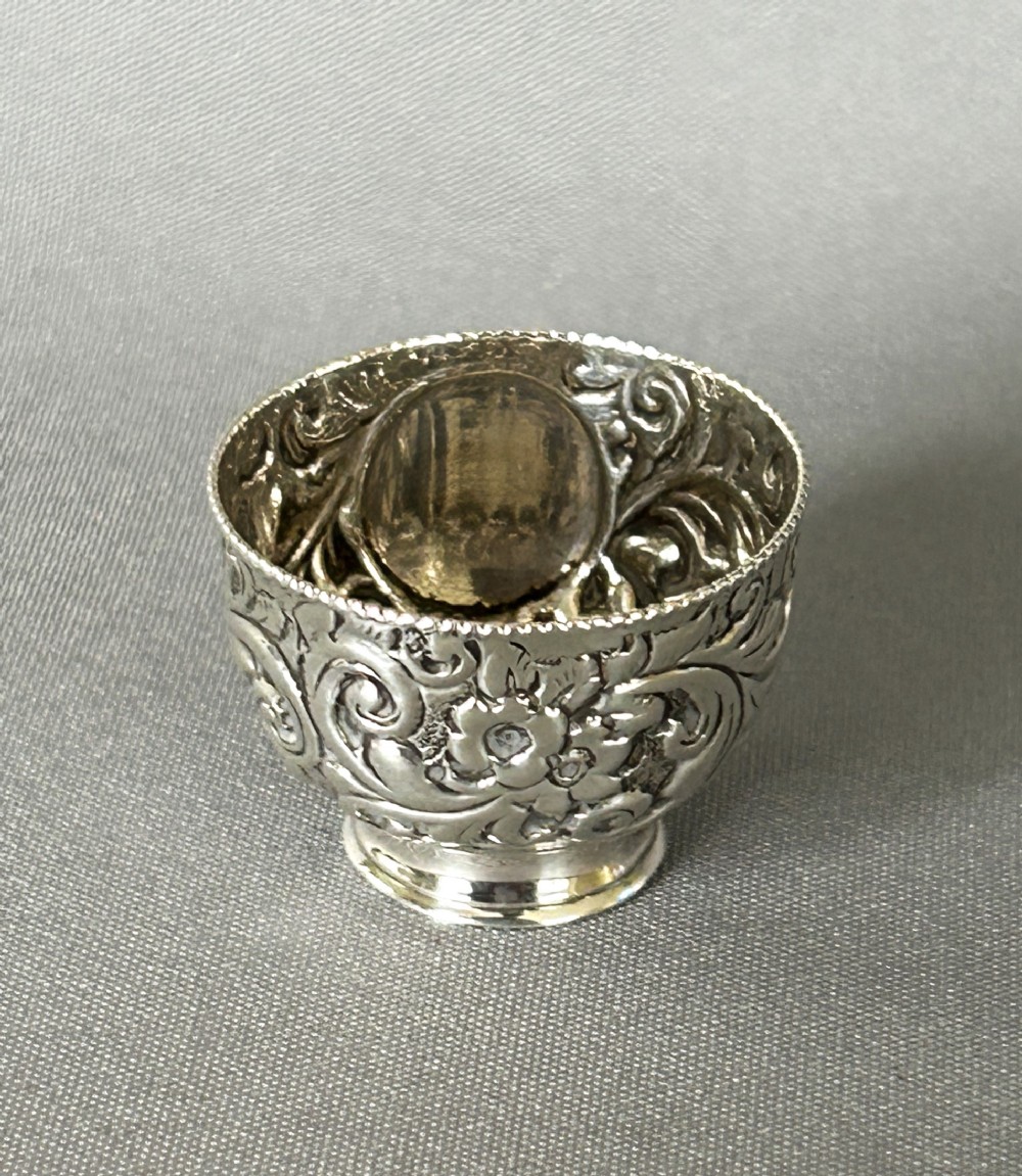 An exquisite Victorian silver miniature rosebowl