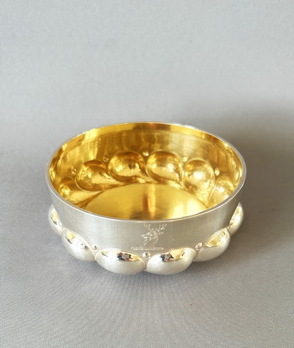 A gorgeous late Victorian silver gilt Arts & Crafts bowl