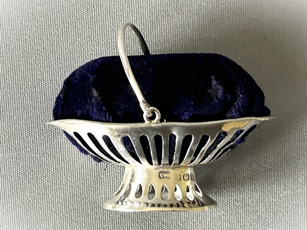 A Novelty silver fruit basket pin cushion View IV