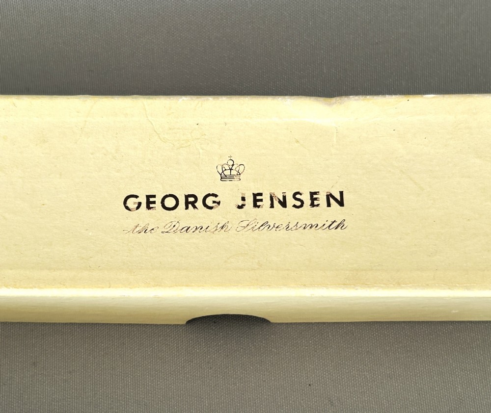 A boxed Art Deco George Jensen silver preserve spoon View VII