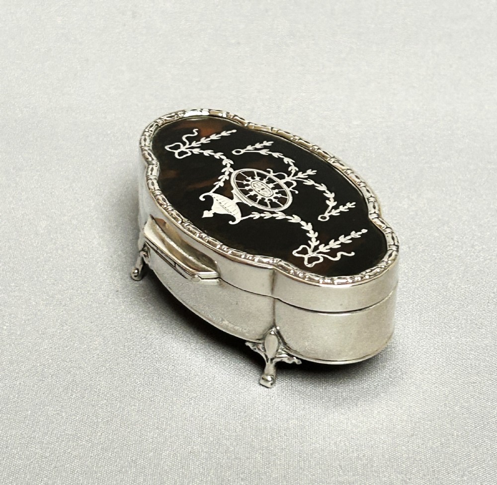 An exquisite silver & tortoiseshell trinket box View VI