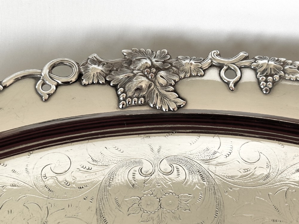 A substantial Edwardian silver plated tea tray View III
