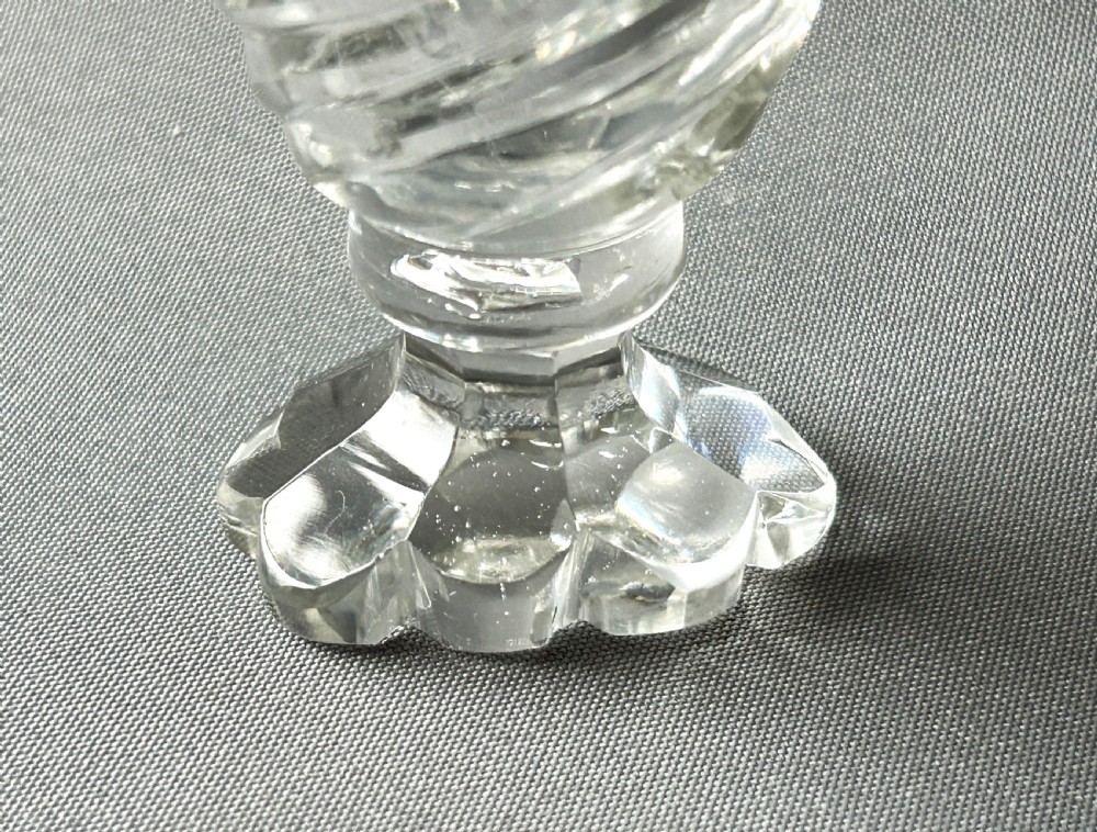 A lovely cut glass Georgian condiment bottle View III