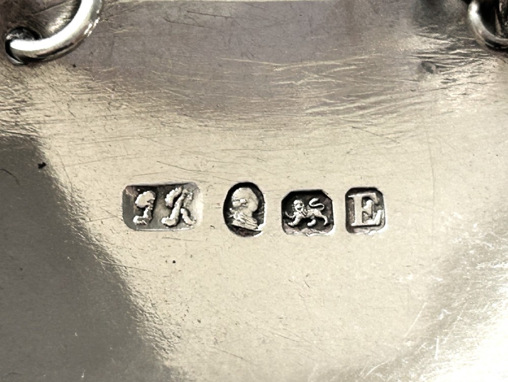 A rare Georgian silver 'Hock' decanter label View IV