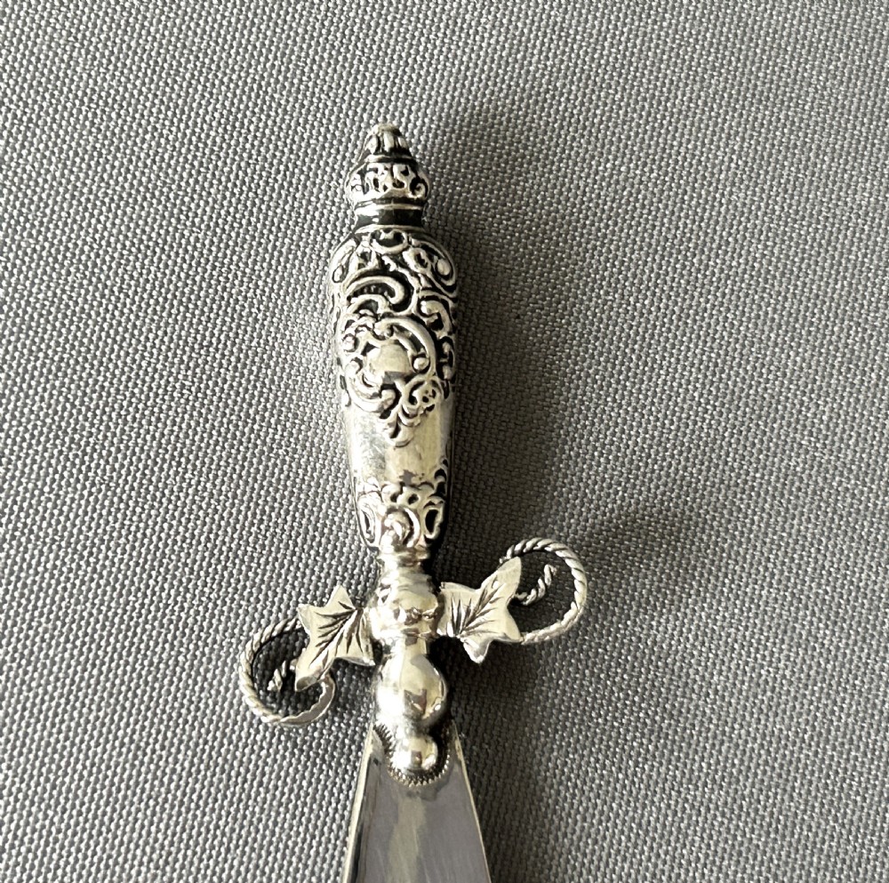 AN Edwardian novelty silver 'dagger' bookmark View II