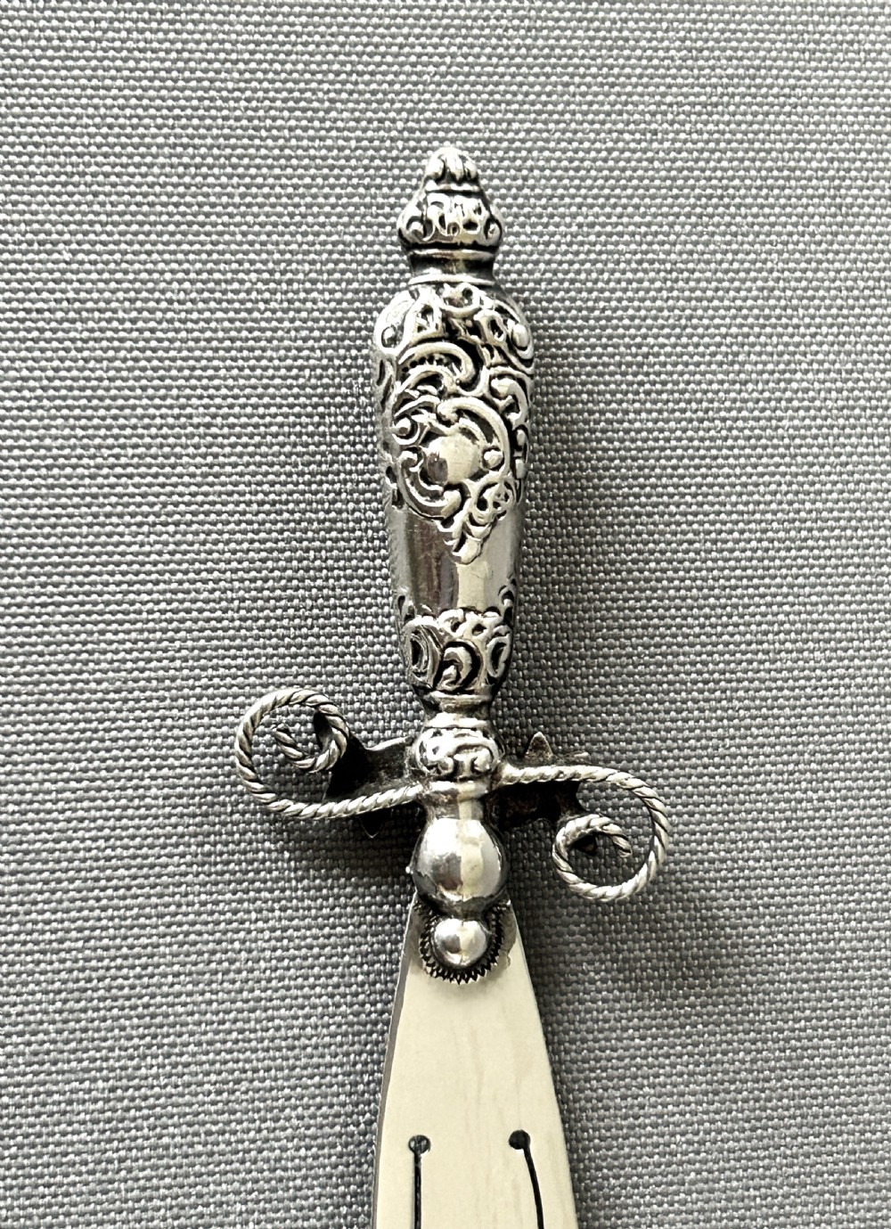 AN Edwardian novelty silver 'dagger' bookmark View III