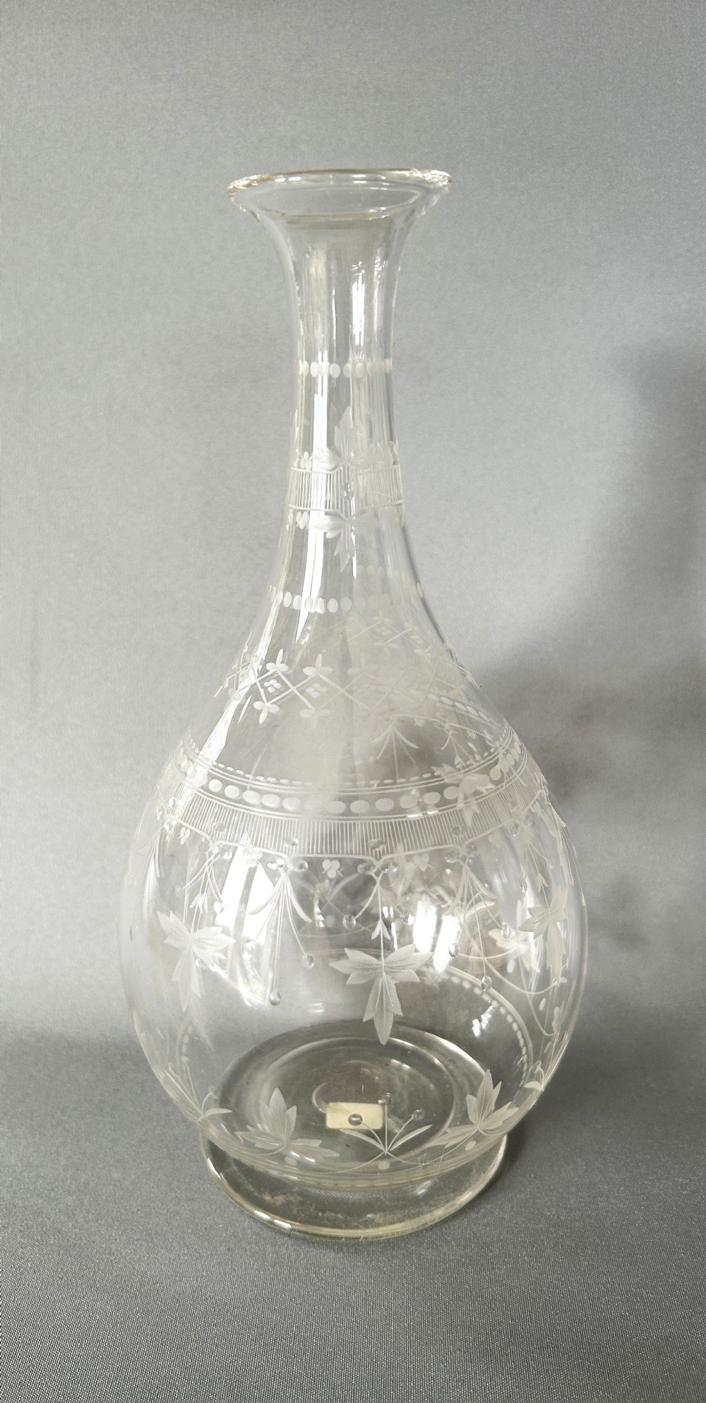 A stunning Victorian etched wine carafe