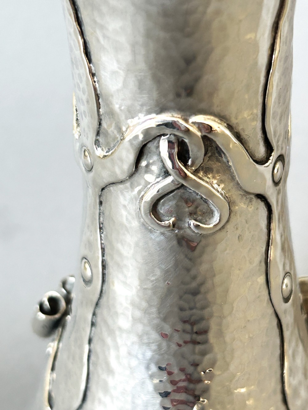 A fabulous Arts & Crafts Edwardian silver vase View VI