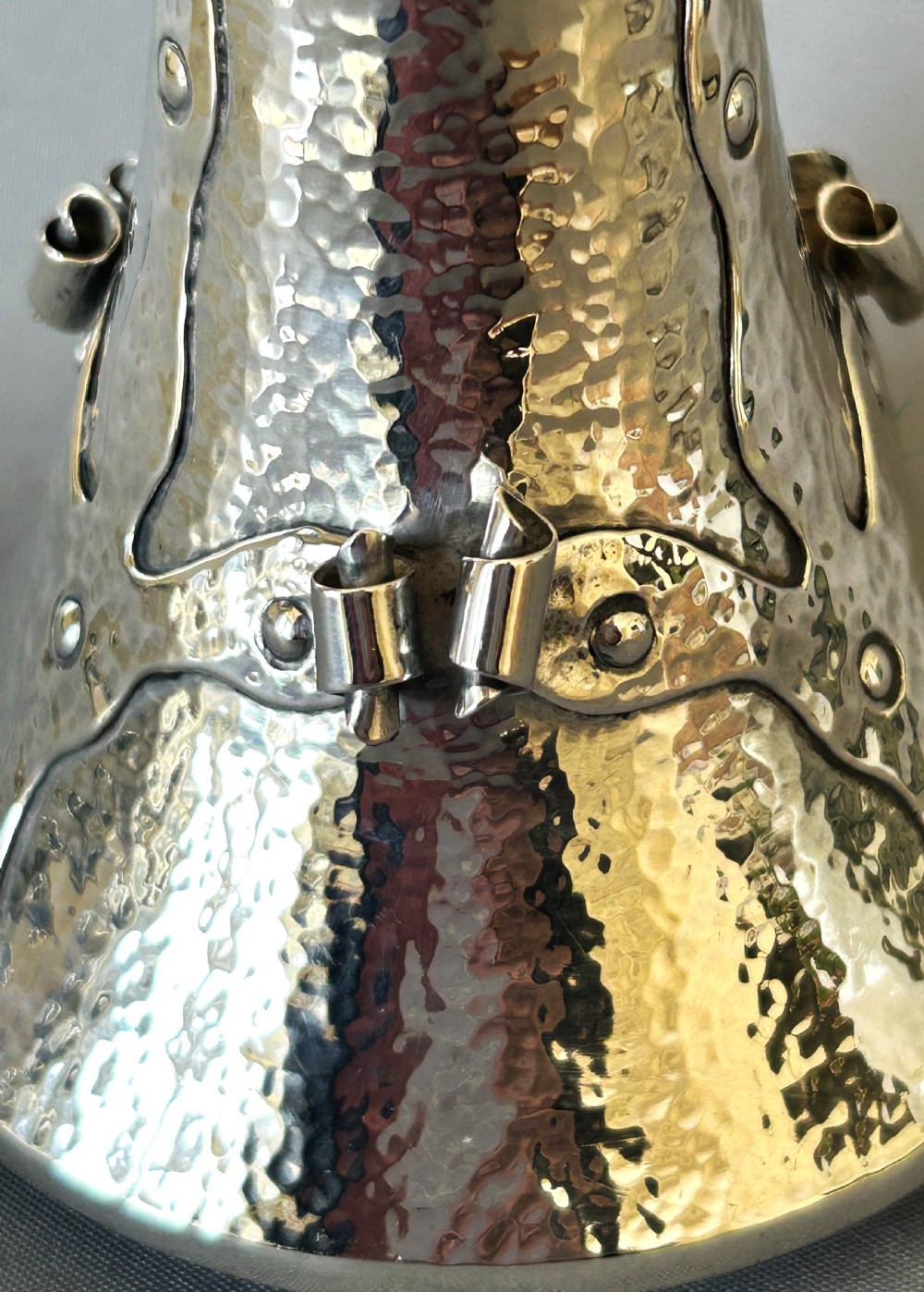 A fabulous Arts & Crafts Edwardian silver vase View VII