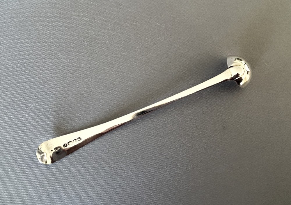 An early Victorian silver long handled condiment ladle View IV