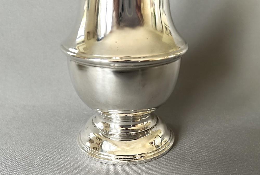 A handsome good quality silver sugar caster View V