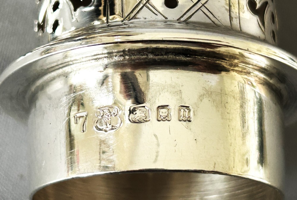 A handsome good quality silver sugar caster View VIII