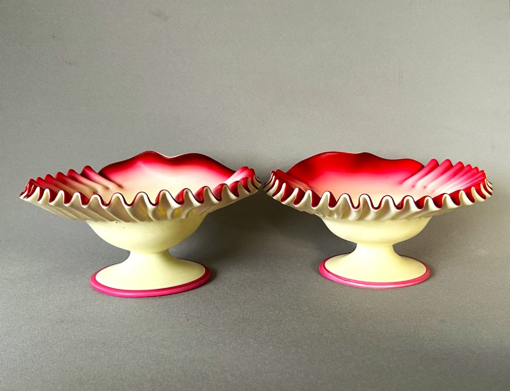 A Pair of Stevens & Williams glass shell dishes View VII