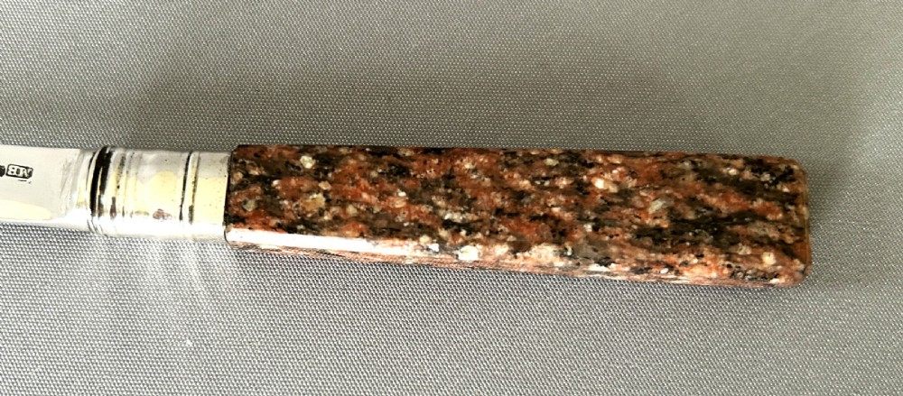 A fabulous Georgian silver & agate letter opener View II