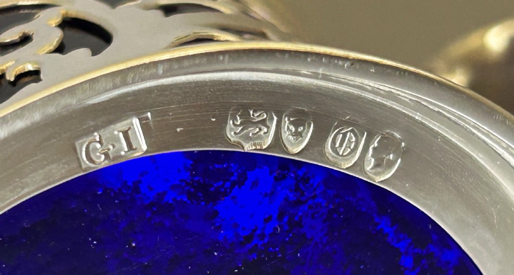 A superb Early Victorian pierced silver drum mustard pot View VII